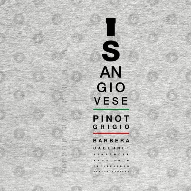 Typography, wine lover, eye test poster style by GoodGod